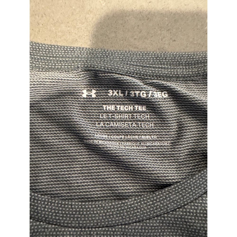 Under Armour Tech Tee Loose Fit Short Sleeve Gray Men's‎ 3XL - Picture 4 of 5